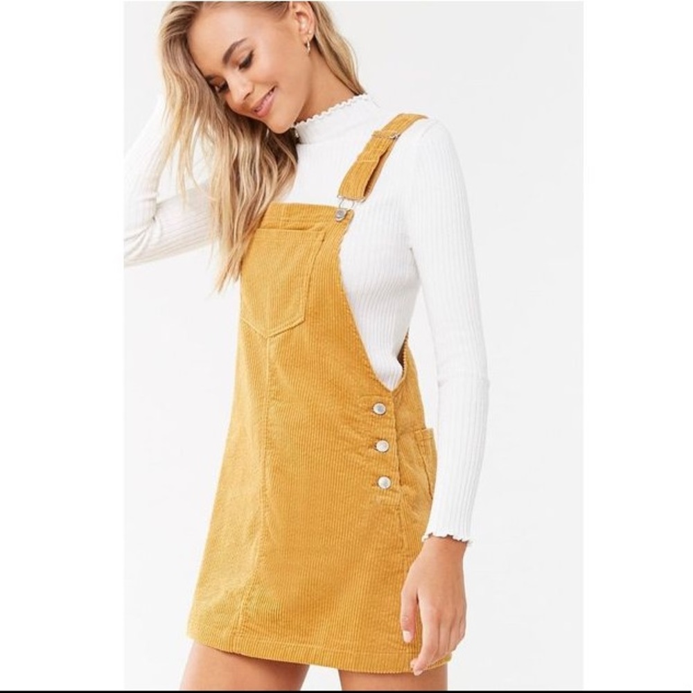 Corduroy Overall Mini Dress